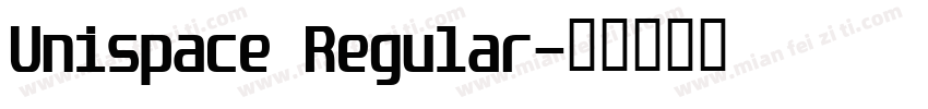 Unispace Regular字体转换